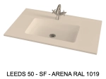 Plan vasque lavabo sur mesure : L 60 à 201 x P 40 à 51 cm, finition lisse mate, 10 couleurs au choix, Anti bactérien, résine Akrytan® teinté dans la masse, Livraison Offerte.